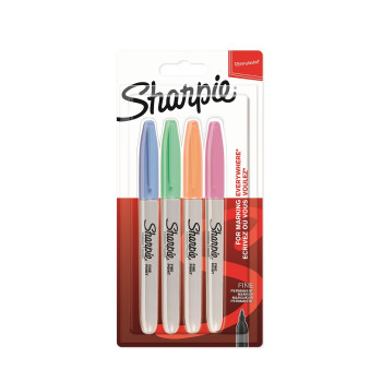 Sharpie 2065402 Fine Prm.Mark.Pastel Renk. 4Lü