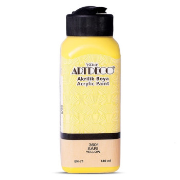 Artdeco Y-070R-3601 Akrilik Boya 140 Ml Sarı