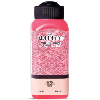 Artdeco Y-070R-3016 Akrilik Boya 140 Ml Kırmızı