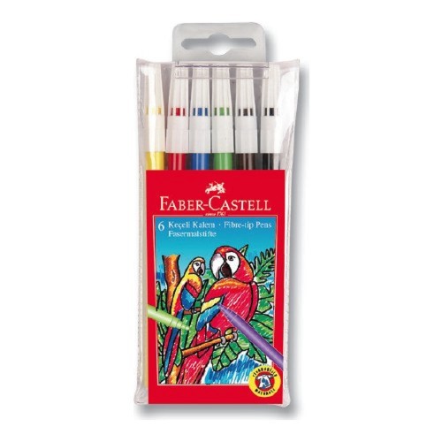 Faber Castell 1551106 6 Renk Keçeli Kalem