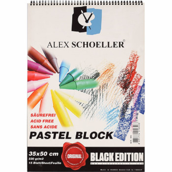 Alex Schoeller 35*50 Siyah Pastel Fon Blok 220 Gr