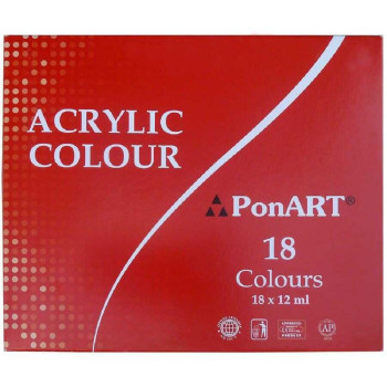 Ponart A1218 Akrilik Boya 18 Renk