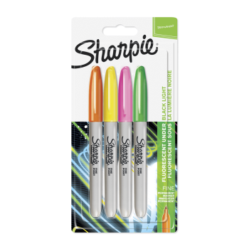 Sharpie 1985855 Neon Perm. Markör 4 Renk