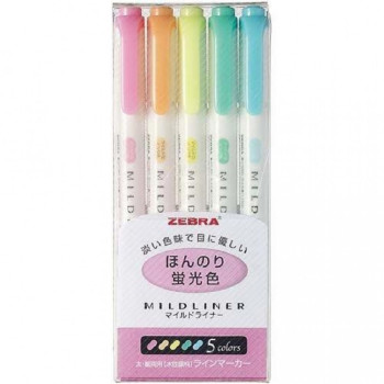 Zebra Midliner Fosforlu Kalem 5C Set